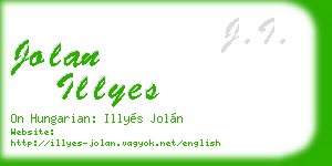 jolan illyes business card